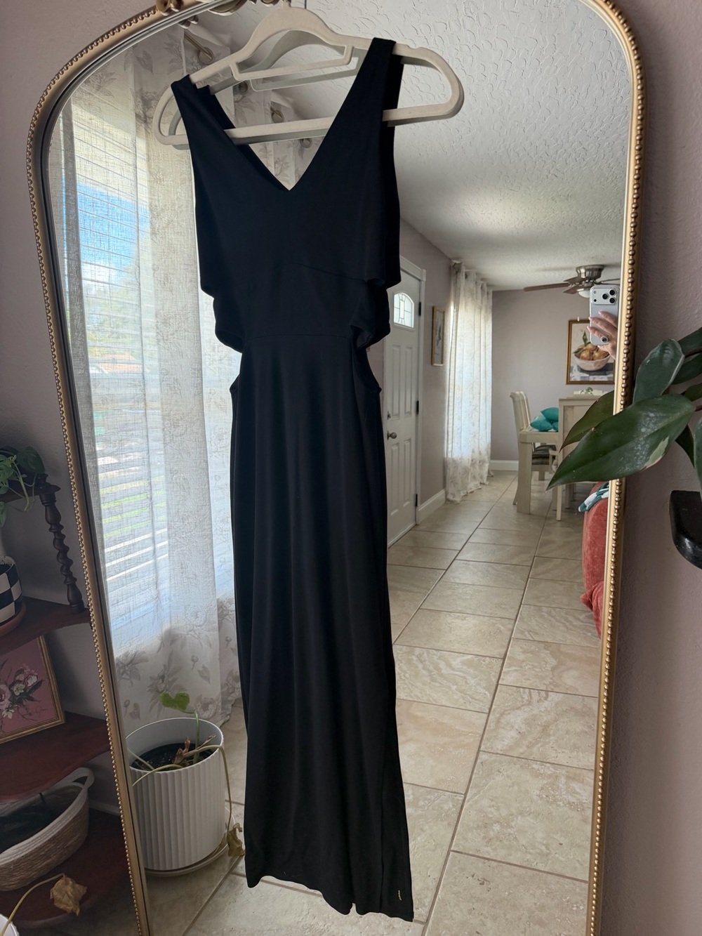 Express Black V-Neck Sleeveless Maxi Dress